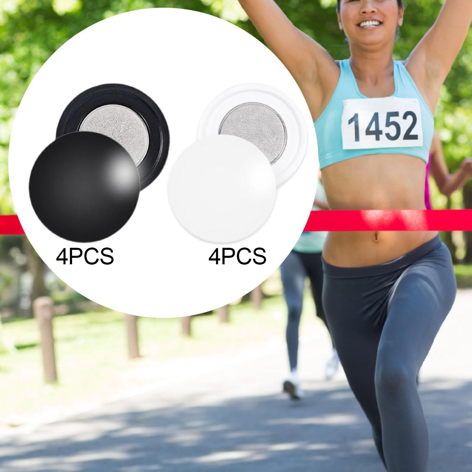 Running Gear Essential - 4 Paar magnetische Race-Latzclips, Laufausrüstung für