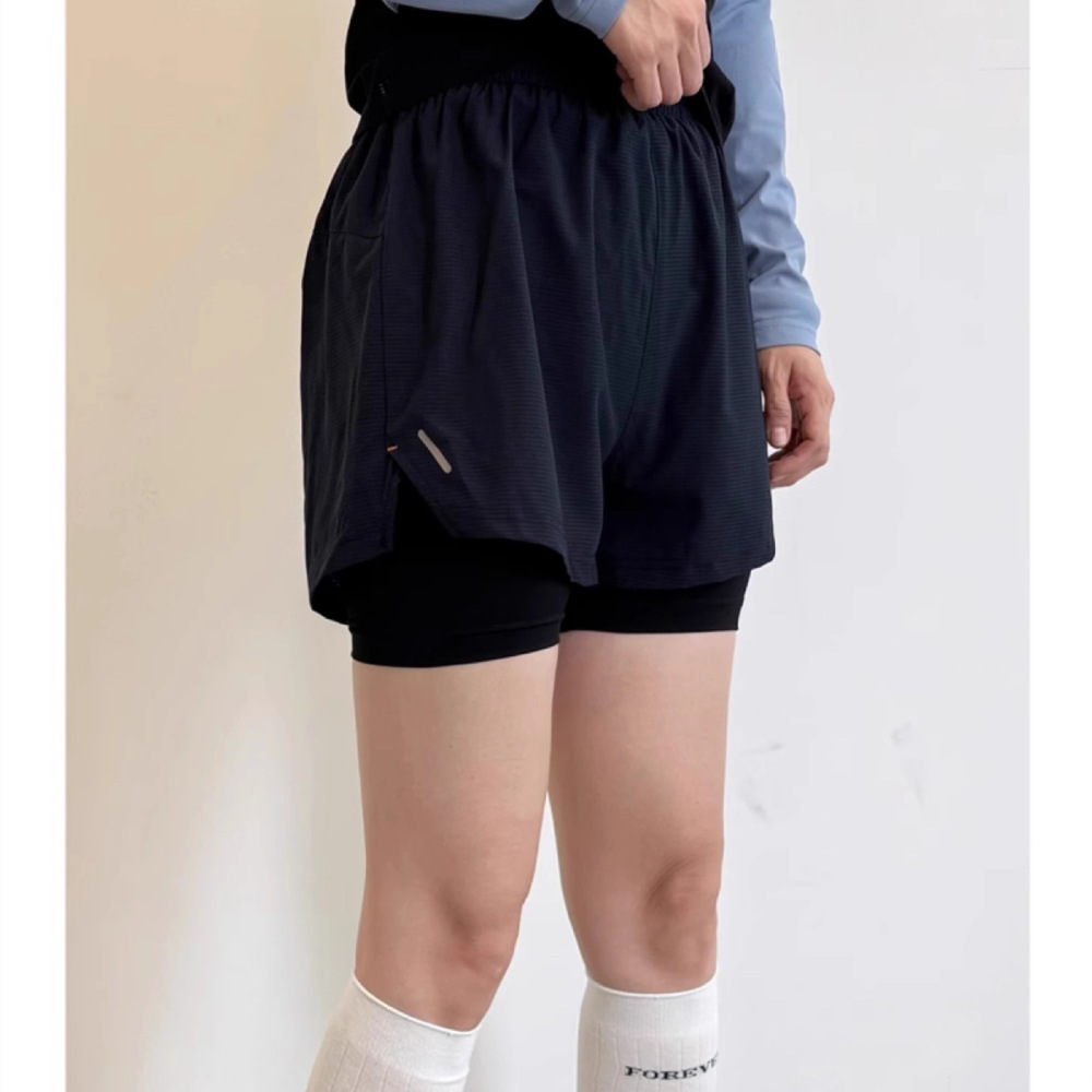 Running Gear Junior - Damen Sport-Workout-Shorts 2-in-1 mit elastischem Bund,