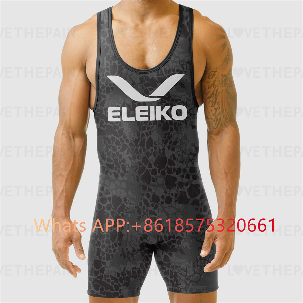 Running Gear Train - ELEIKO Wrestling-Unterhemd für Herren, Uniform, fortgeschrittene